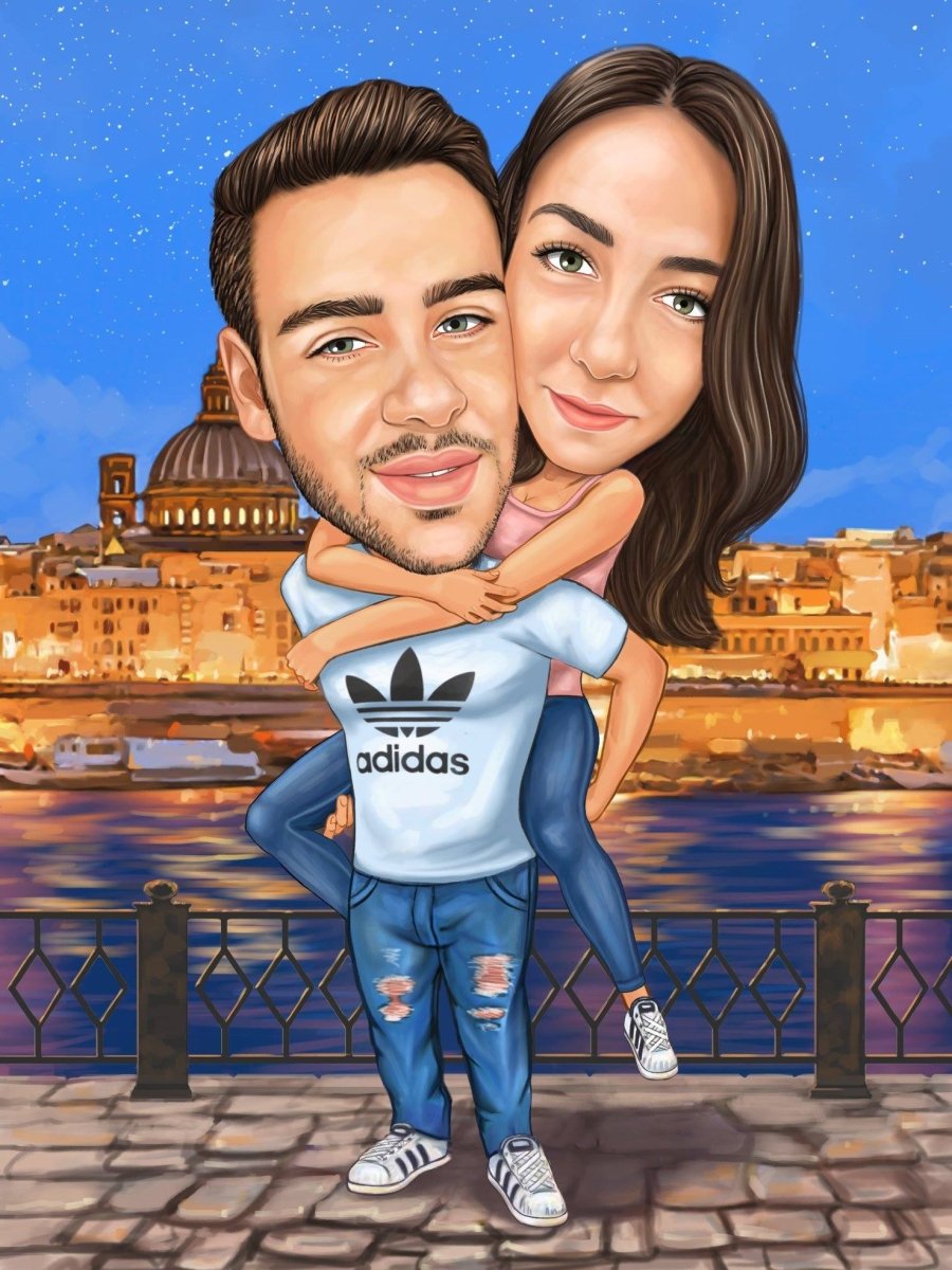 Caricature Drawing - Custom Caricature for Couples - Caricature4You