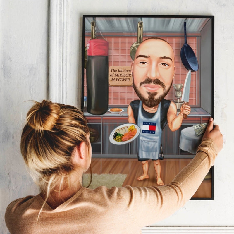 Caricature for Cooker | Custom Online Caricature - Caricature4You