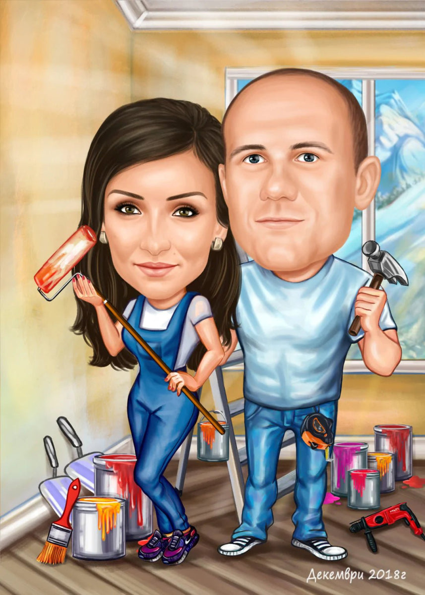 Caricature for Couples | Custom Online Caricature - Caricature4You