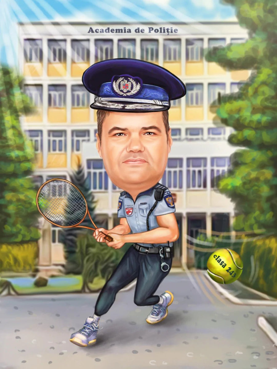 Caricature for Police Officer | Custom Online Caricature - Caricature4You