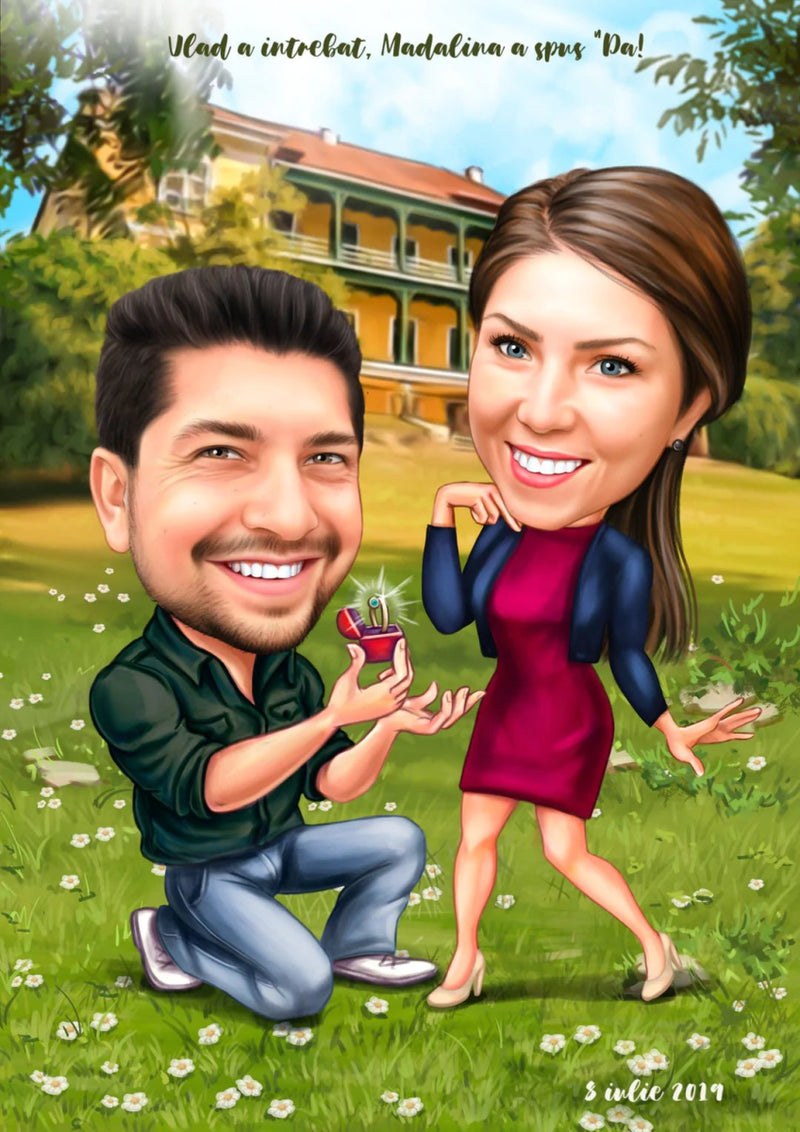 Caricature for Proposal | Custom Online Caricature - Caricature4You