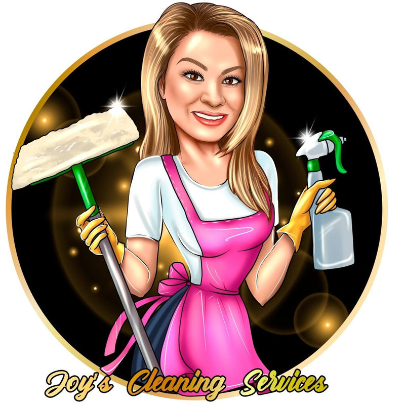 Cleaning Service Business Logo Caricature | Custom Caricature - Caricature4You