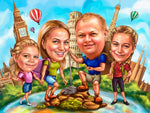 Family Caricature in London | Personalized Caricature - Caricature4You