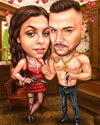 Hand -Drawn Caricature for Couples - Caricature4You