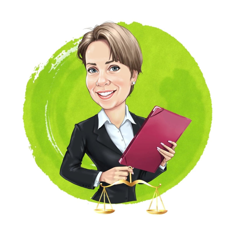 Lawyer Business Logo Caricature | Custom Caricature - Caricature4You